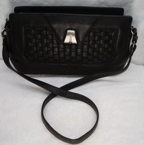 Longaberger "SO RACHEL" Woven panel leather purse